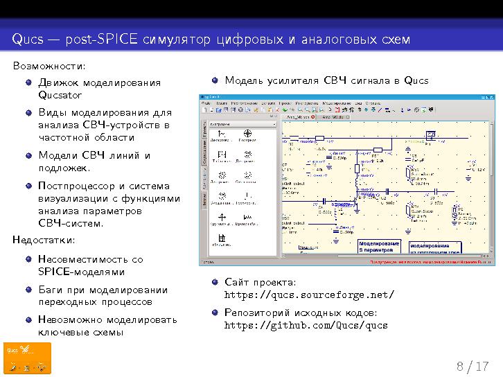 Файл:Обзор свободного ПО для моделирования радиоэлектронных устройств и новых возможностей симулятора электронных схем Qucs.pdf