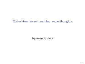 Некоторые аспекты разработки и пакетирования out-of-tree модулей Linux (Евгений Сыромятников, OSSDEVCONF-2017).pdf