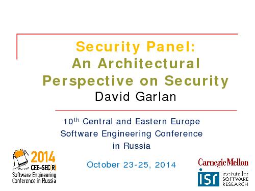 Security by design — If software is eating the world, are we safe? (Discussion, SECR-2014).pdf