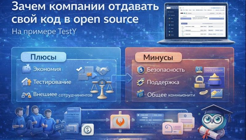 Файл:Зачем компании отдавать свой код в Open Source. На примере TestY (Сергей Козлов, OSSDEVCONF-2025)!.jpg