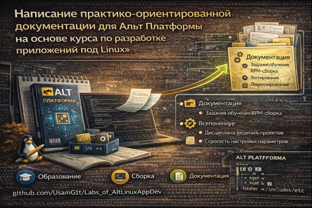 Написание документации для Альт Платформы на основе курса «Разработка приложений под Linux» (Степан Мальчевский, OSSDEVCONF-2025)!.jpg