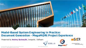 Model-Based System Engineering in Practice — Document Generation – MegaM@Rt Project Experience.pdf
