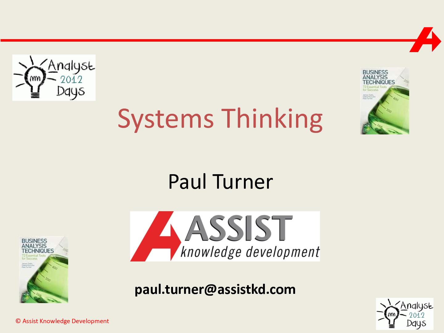 Файл:The impact of Systems Thinking on the Business Analyst role (Paul Turner, AnalystDays-2012).pdf