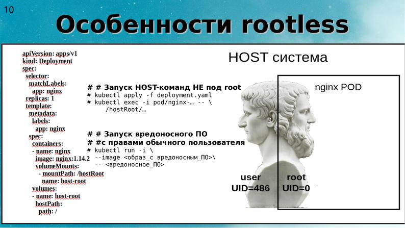 Файл:Два подхода к уменьшению поверхности атаки на Kubernetes (Алексей Костарев, OSSDEVCONF-2025).pdf