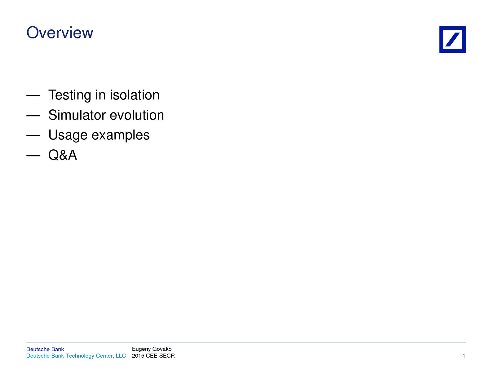Файл:Тестируем UI в изоляции — эволюция подхода к разработке Симулятора (Евгений Говако, SECR-2015).pdf